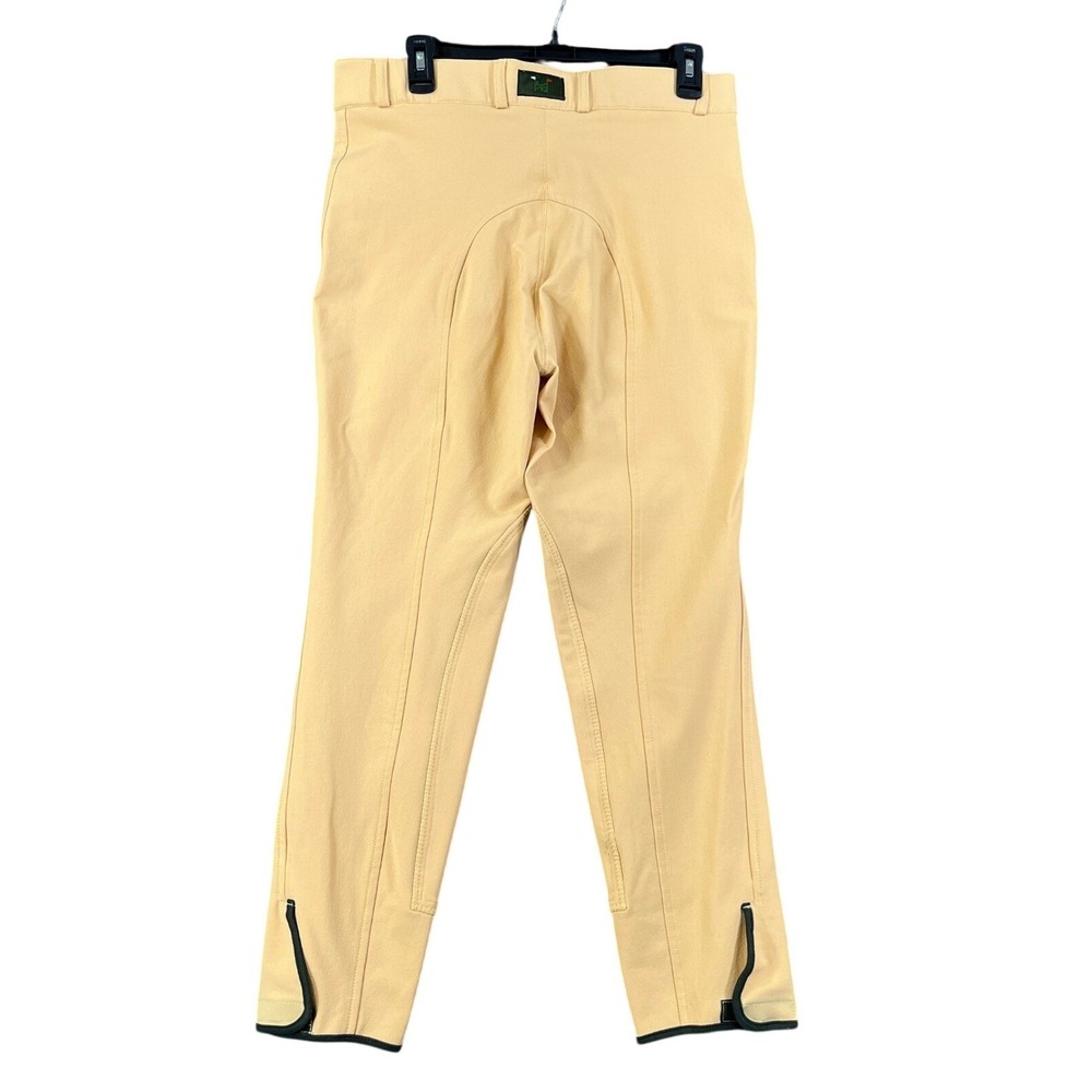 Horseware Ireland HV Polo Breeches Women 32 Tan Knee Patch Zip Pocket Equestrian